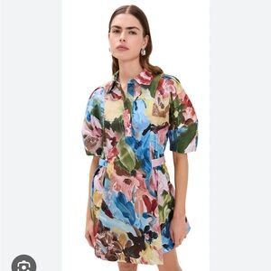 Stine Goya Structured Sleeve Loves Me Not Mini Dress Size Medium